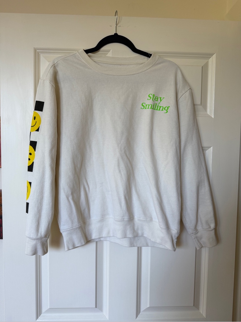 Freeze- Stay Smiling Cream Crewneck Sweatshirt